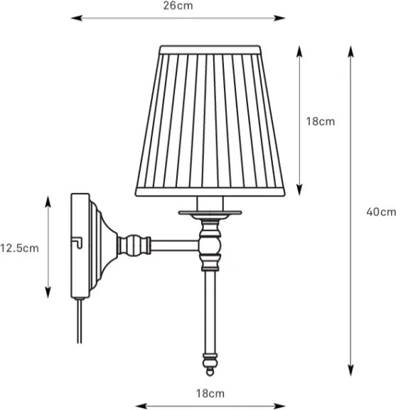 Markslöjd 108968 - Lampă de perete MANOR 1xE14/40W/230V albă/alamă