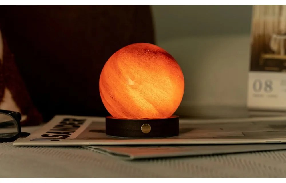 Decorațiune luminoasă maro închis cu USB ø 8 cm Sand Storm – Gingko