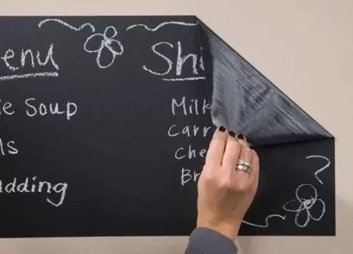 Zaparkorun Tablă de hârtie autoadezivă cu un set de crete - 45 x 200 cm