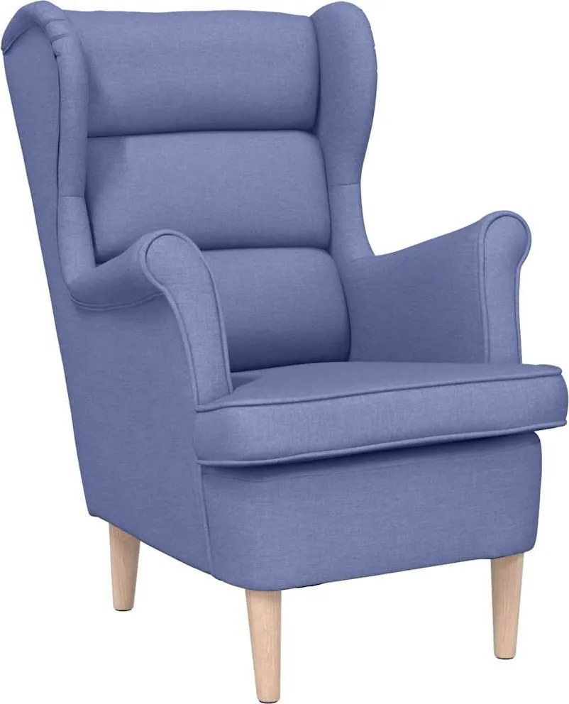 vidaXL Fotoliu, albastru jeans, 74x84x100 cm, textil