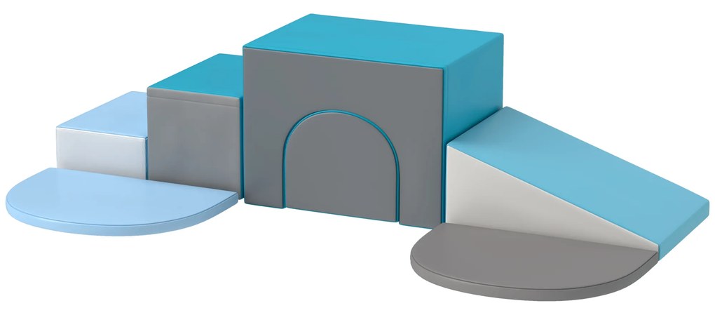 HOMCOM 7 bucăți Modul motricitate copii parcurs motricitate copii din spumă EPE pentru copii în vârstă prescolară, multicolor | Aosom Romania