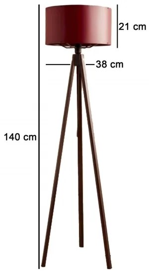 Lampă de podea AYD 1xE27/40W/230V maro/roșu