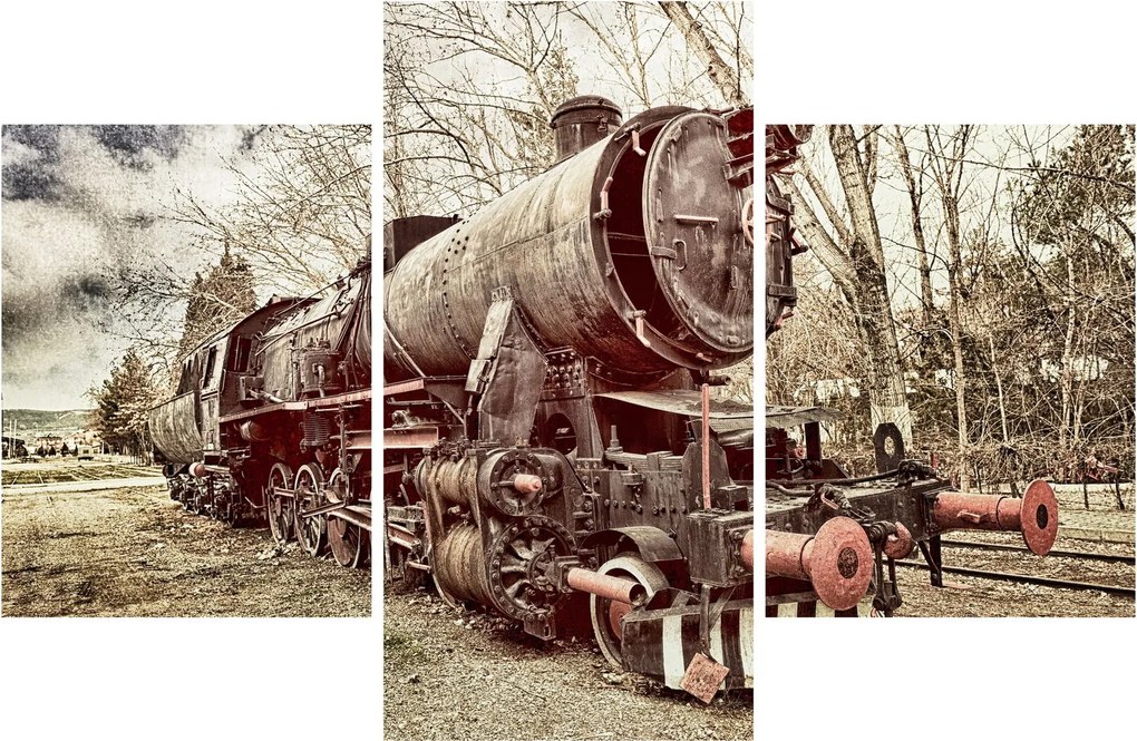 Tablou cu locomotivă istorică (90x60 cm)