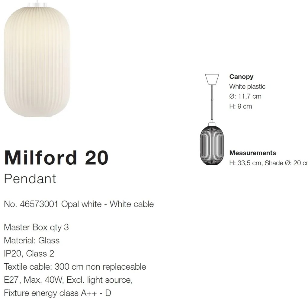 Pendul modern stil scandinav Milford 20 46573001 NL