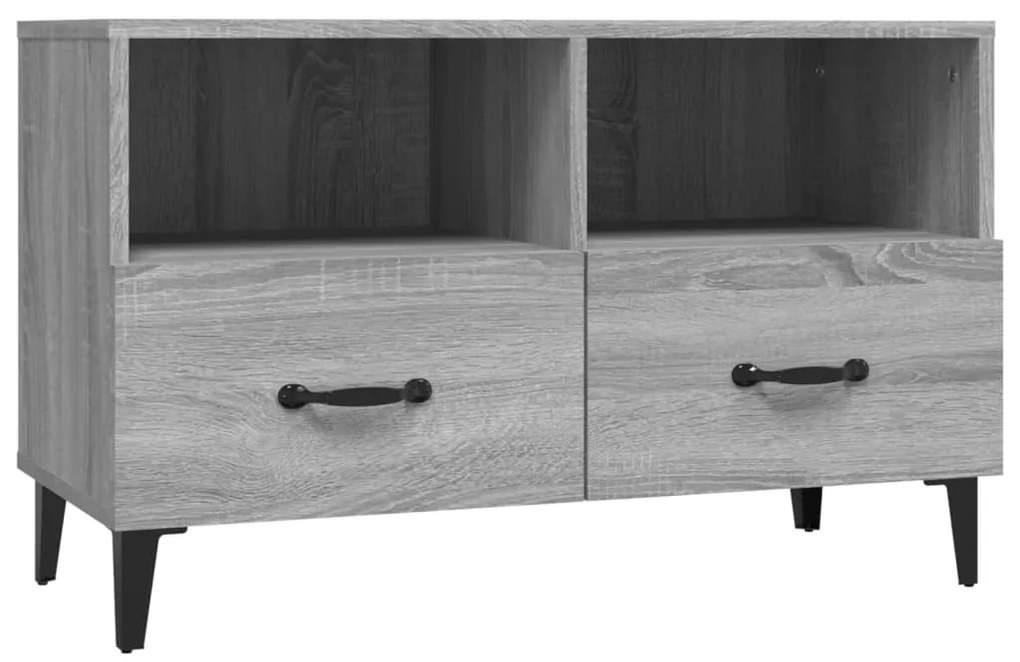 817493 vidaXL Comodă TV, gri sonoma, 80x36x50 cm, lemn prelucrat