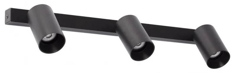 Aplica perete / tavan cu 3 spoturi directionabile design modern STAN 3L neagra