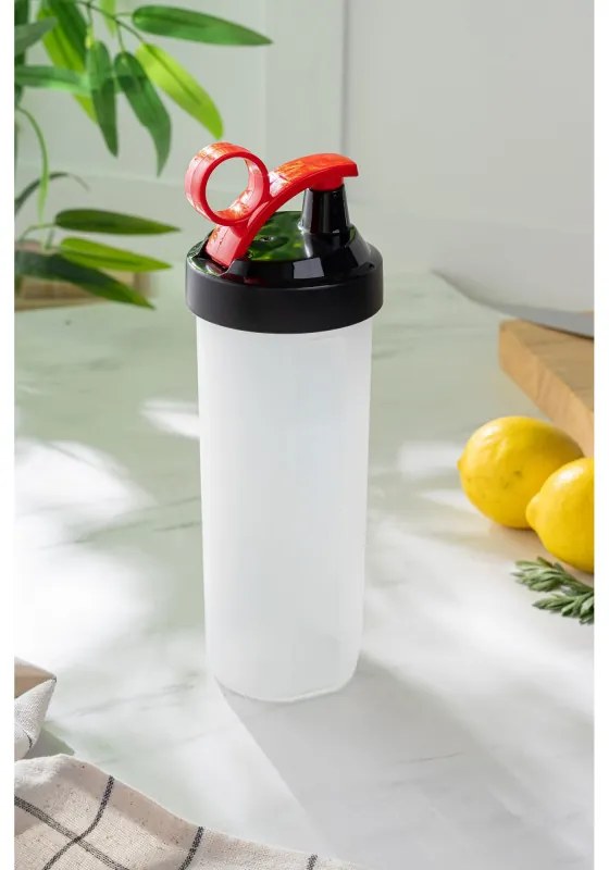Sticla pentru apa Hermia 503HRN1165, 740 ml, Fara BPA, Plastic, Alb/Rosu