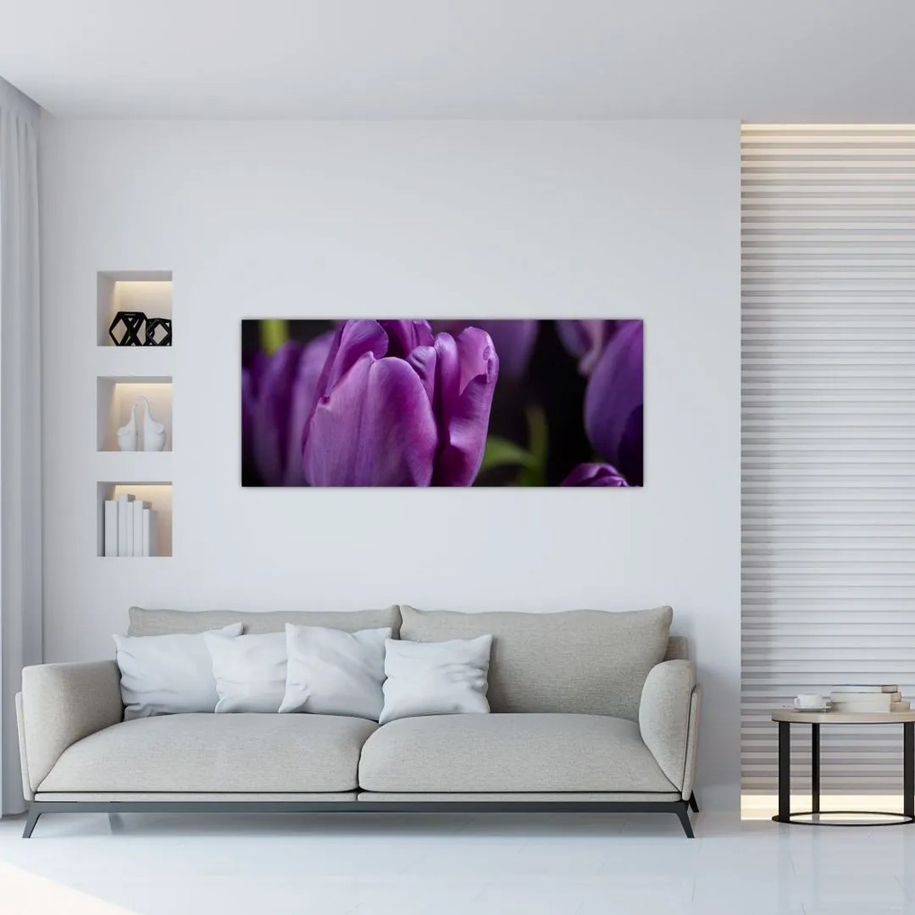 Tablou cu flori de lalele (120x50 cm)