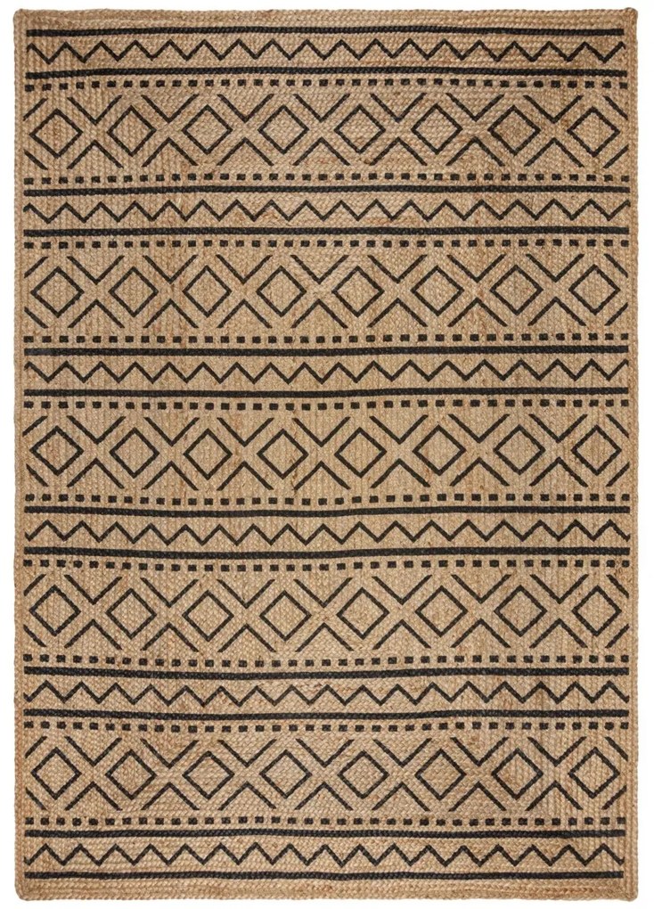 Covor traversă Luis Natural/Negru 60X230 cm, Flair Rugs