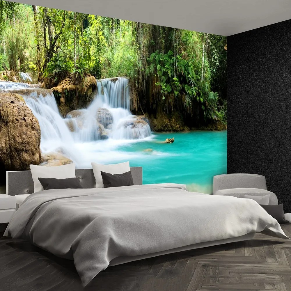 Fototapet Kuang Si Cascada