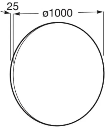 Roca Luna Oglinda cu iluminare LED O100 cm