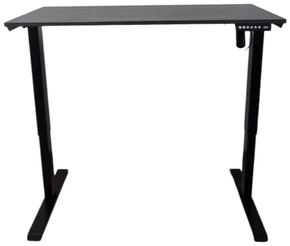 Birou reglabil electric TerrA2DS BLACK - profil dreptunghiular , profil cadru Negru (Dimensiune blat: 137x67 cm, Culoare blat: Negru 25mm)