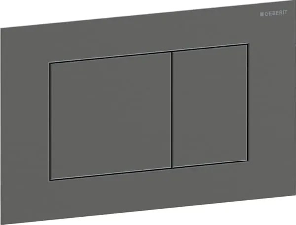 Clapeta actionare dubla rezervor wc, crom negru periat, Geberit Sigma40 Crom/Negru