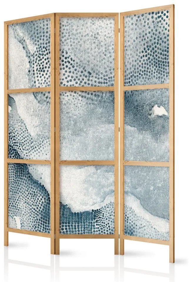 Paravan japonez - Nautical lines - subtle dot patterns in shades of blue