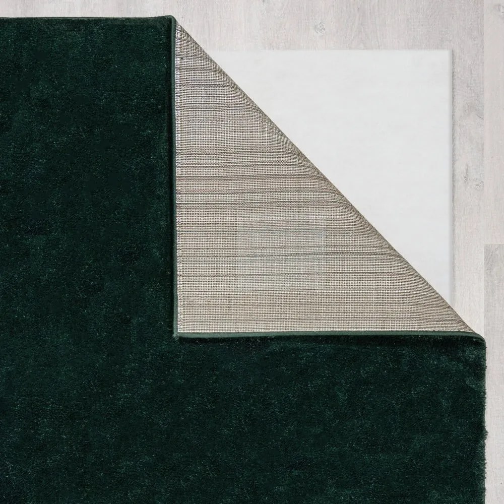 Covor tip traversă verde închis din fibre reciclate 60x230 cm Sheen – Flair Rugs