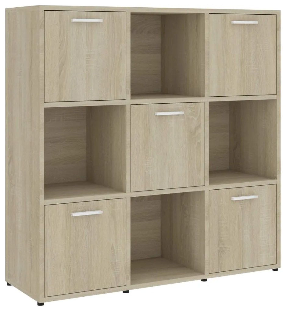 802933 vidaXL Bibliotecă, stejar Sonoma, 90 x 30 x 90 cm, lemn prelucrat