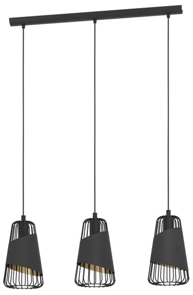 Eglo 49448 - Lustră pe cablu AUSTELL 3xE27/60W/230V