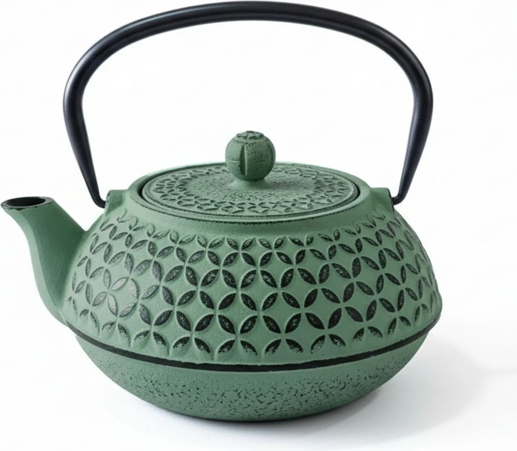 Ceainic din fontă cu infuzor SABI, 1000 ml, verde deschis