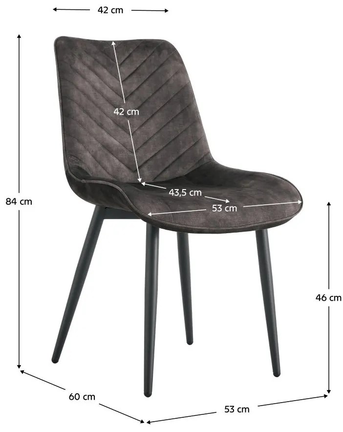 Scaun sufragerie Zaino Typ 2 J19-UF912-07B (maro + negru). 1075503