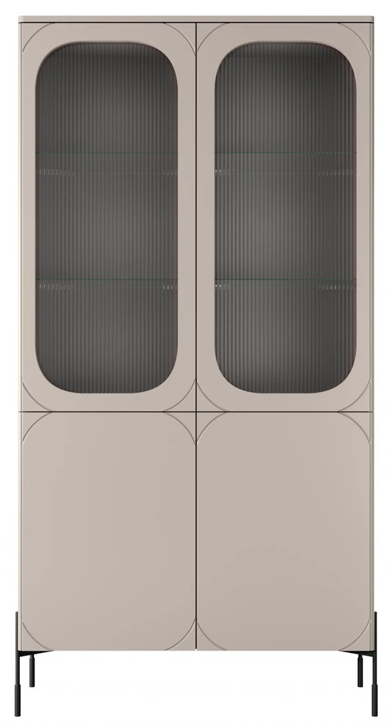 Vitrină Sonatia 100 cm pentru living - cașmir