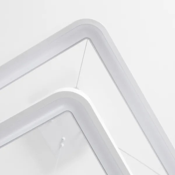 Brilagi - Lustră LED reglabilă pe cablu FALCON SLIM, 78 W, 230 V, 50x50 cm, albă + telecomandă