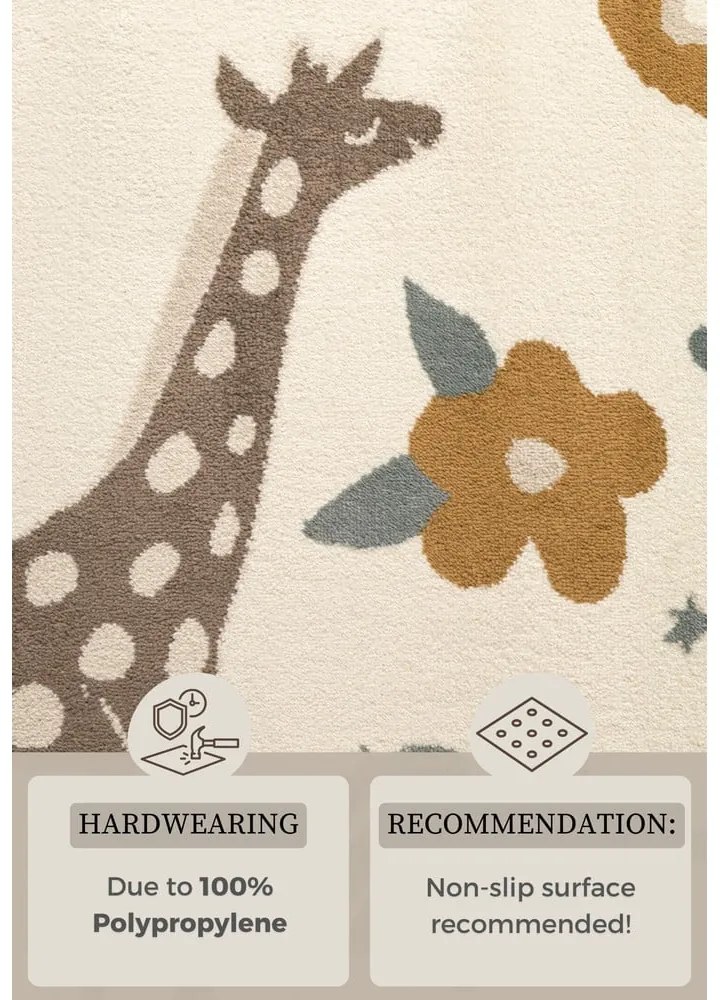 Covor pentru copii crem 120x170 cm Animal Safari – Hanse Home