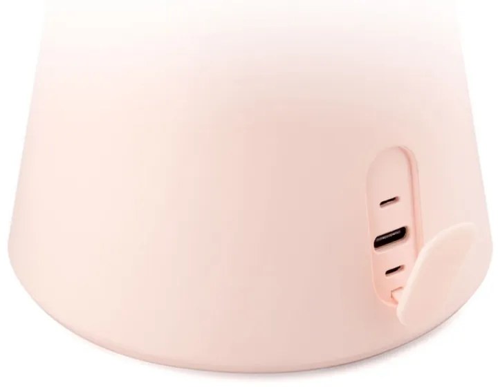 Smart Moon LED oglindă cosmetică iluminată, mărire 10x, lumină caldă / neutră / rece, luminozitate reglabilă, difuzor Bluetooth, roz