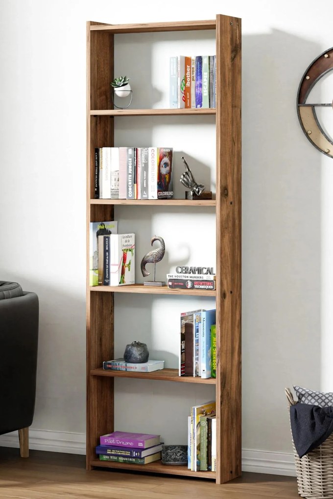 Biblioteca Smart Home, 5 rafturi, 60 x 180 x 20 cm