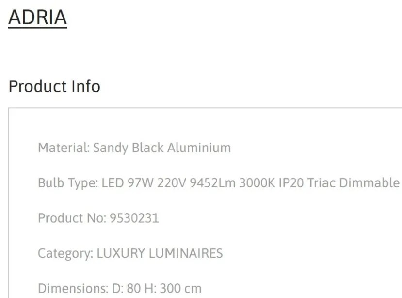 Lustra LED suspendata design elegant ADRIA D-80cm