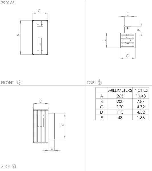 Aplică Eglo 390165 CIDRAZ 1xE27/40W/230V negru/maro