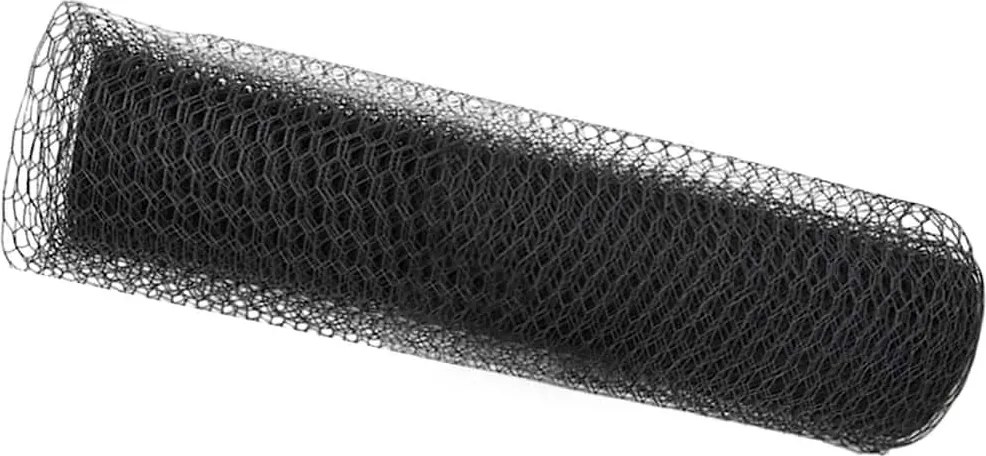 vidaXL Gard hexagonal Gri 0,6 x 25 m PVC