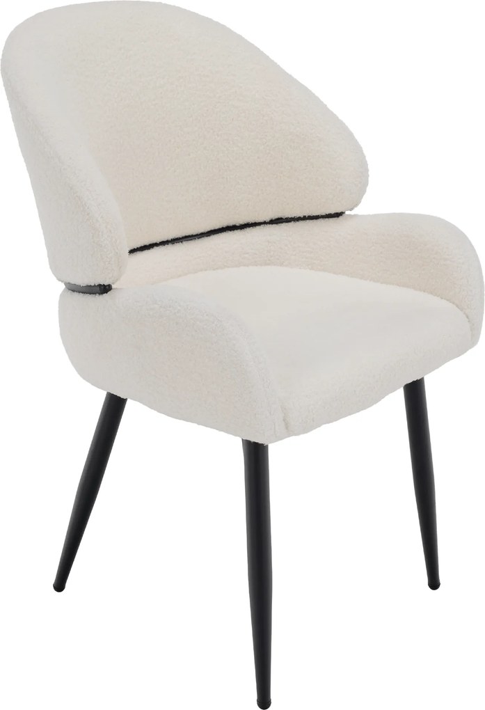 Scaun de sufragerie, alb/negru, SANAKO TYP 1