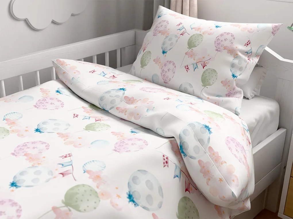 Lenjerie de pat din crep pentru patut Renforcé BALUNEA albă Dimensiune lenjerie de pat: 45 x 65 cm | 90 x 140 cm