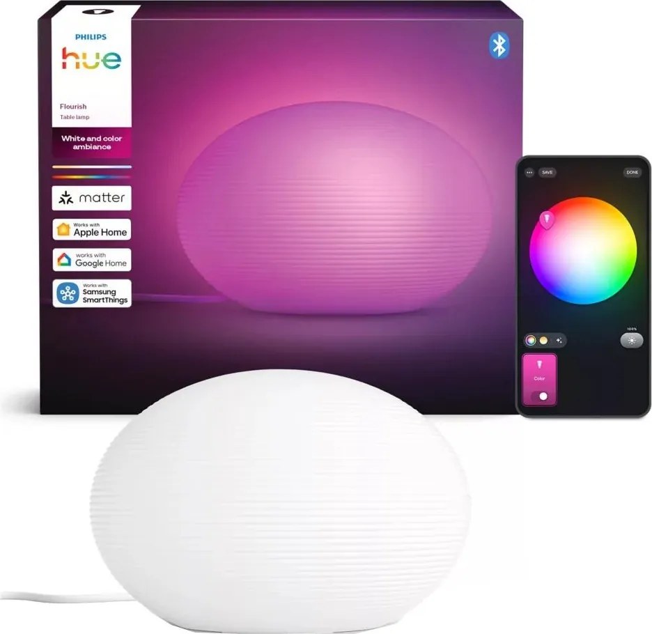 Philips Hue FLOURISH WACA - Lampă de masă LED RGB reglabilă 1xE27/8,1W/230V