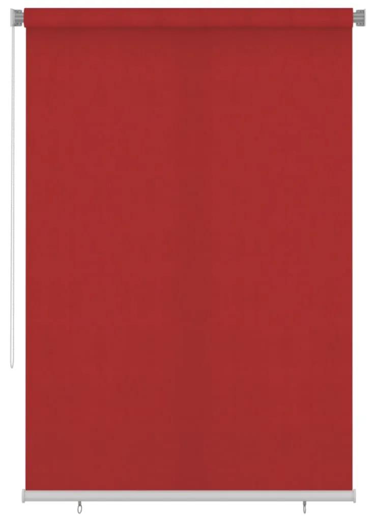 Jaluzea tip rulou de exterior, rosu, 160x230 cm, HDPE 160 x 230 cm