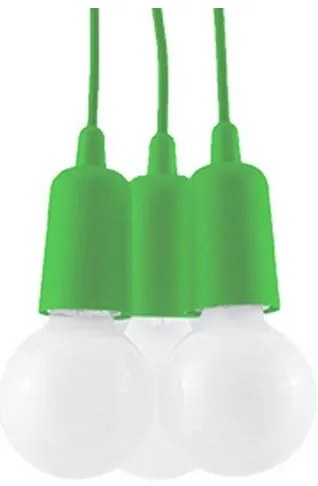 Lustră pe cablu DIEGO 3xE27/60W/230V verde