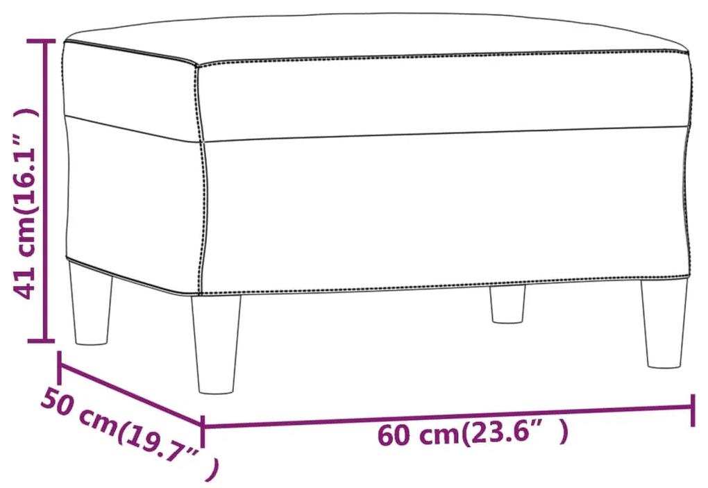 Taburet, cappuccino, 60x50x41 cm, piele ecologica Cappuccino, 60 x 50 x 41 cm