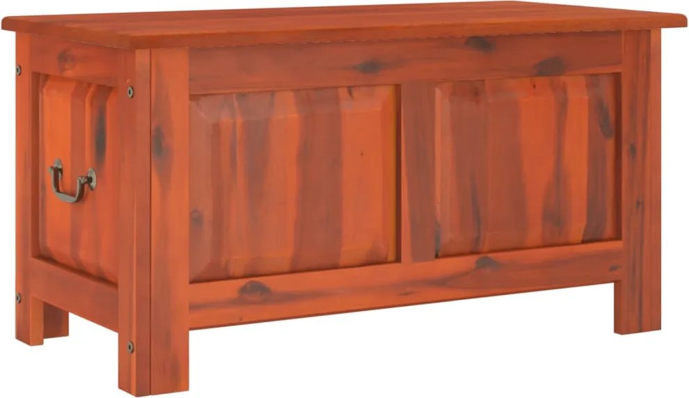 vidaXL Cufăr de depozitare cu capac, maro, lemn masiv de acacia