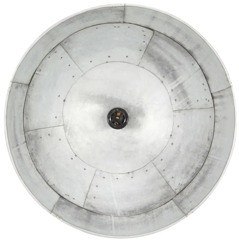 Lustra industriala vintage, 25 W, argintiu, rotund, 41 cm, E27 1, Argintiu,    41 cm, Argintiu