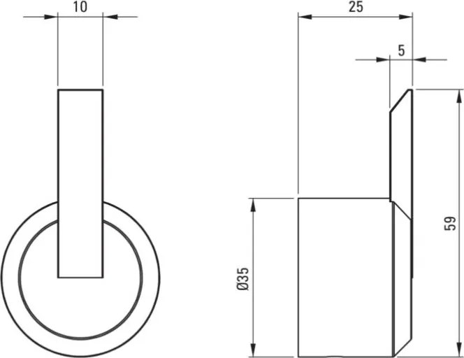 🛁 Cârlig unic ARNIKA, montare pe perete, finisaj nero – Cod ADA_N111