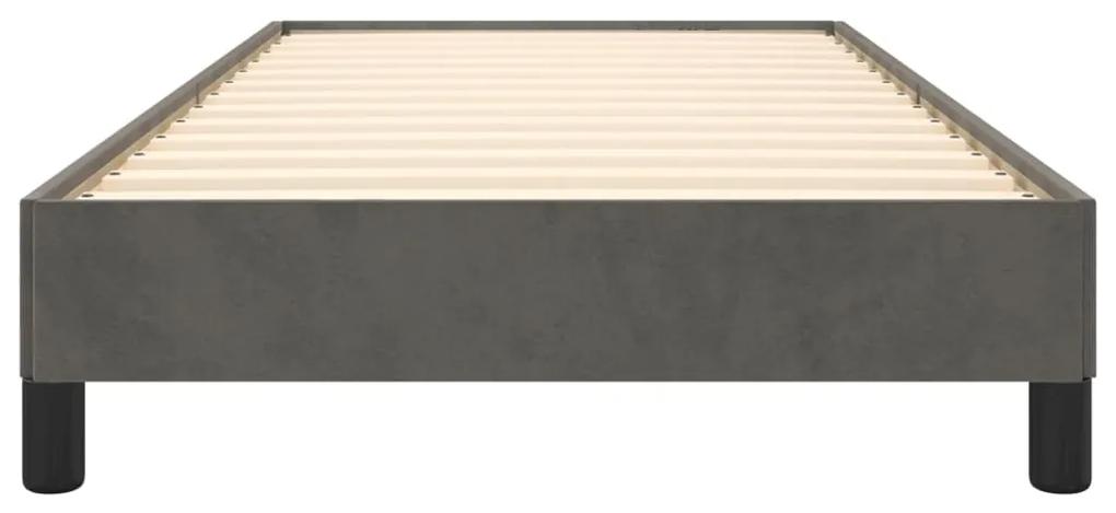 Cadru de pat, gri inchis, 100 x 200 cm, catifea Morke gra, 25 cm, 100 x 200 cm