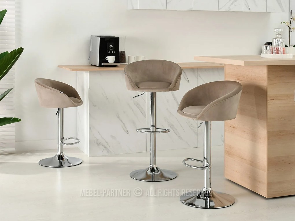 Scaun Hanzel (bej + crom). Promo -6%. 1110536