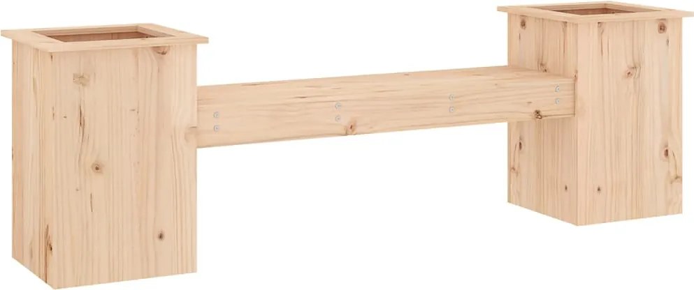 vidaXL Jardinieră bancă, 184,5x39,5x56,5 cm, lemn masiv de pin