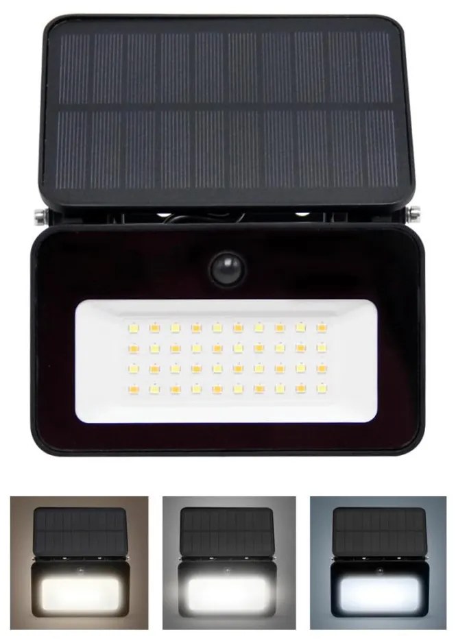 Solight WL913-LED Proiector solar reglabil cu senzor LED 6W 2200mAh IP65