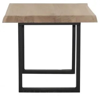 Masuta de cafea, natur, din lemn de stejar si metal, L50 cm, Harlem