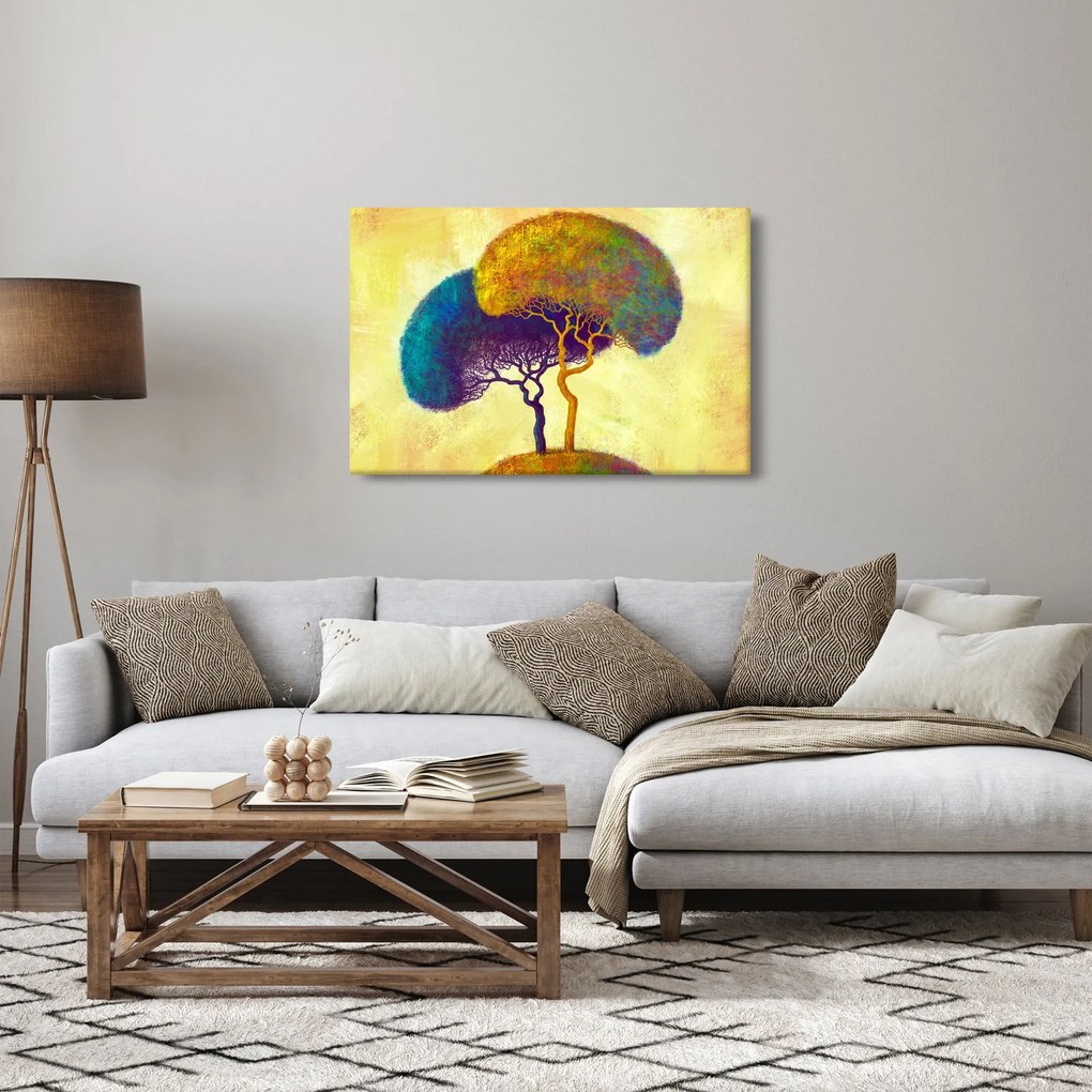 Tablou - Copaci în deal (90x60 cm)