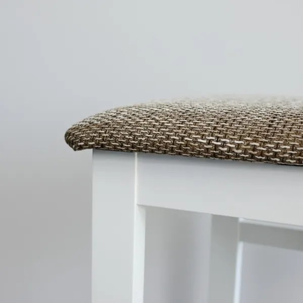 Scaun de sufragerie NATE alb/maro