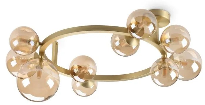 Lustra aplicata design modern Perlage pl10 alama/amber