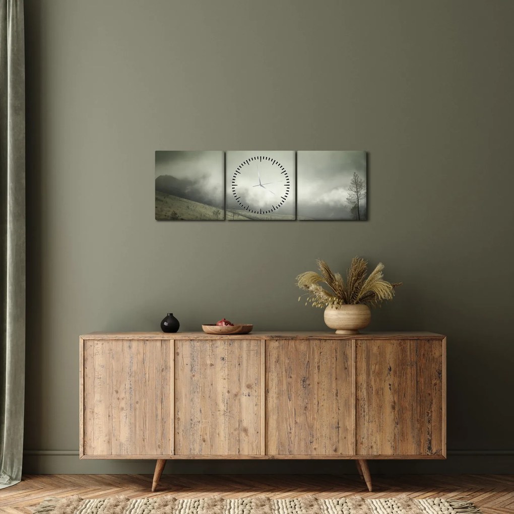 Tablou - Peisaj înainte de furtună (cu ceas) (90x30 cm)