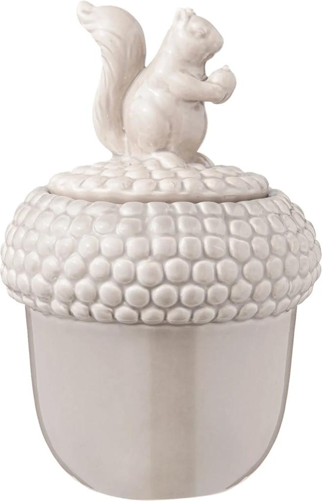Borcan ceramic decorativ condimente gri Veverita Ø 13*20 cm - 0.75L